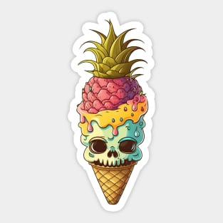 Spookcream. Icespook. Spooky Ice Cream Sticker